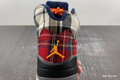 557  Elegant Jordan 5 Retro 2985 FD4814- Plaid 0803
